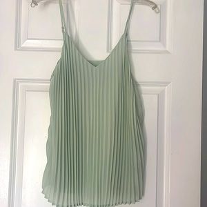 NWT A New Day Green Pleated Tank